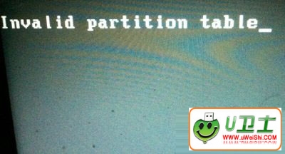 电脑开机提示invalid partition table