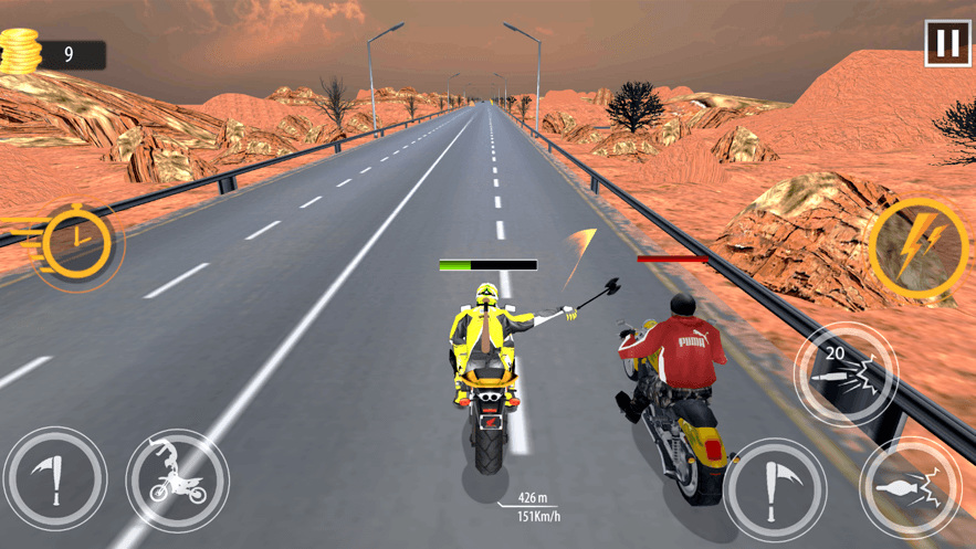 自行车攻击摩托车赛车游戏下载