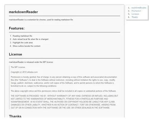 Markdown Reader°